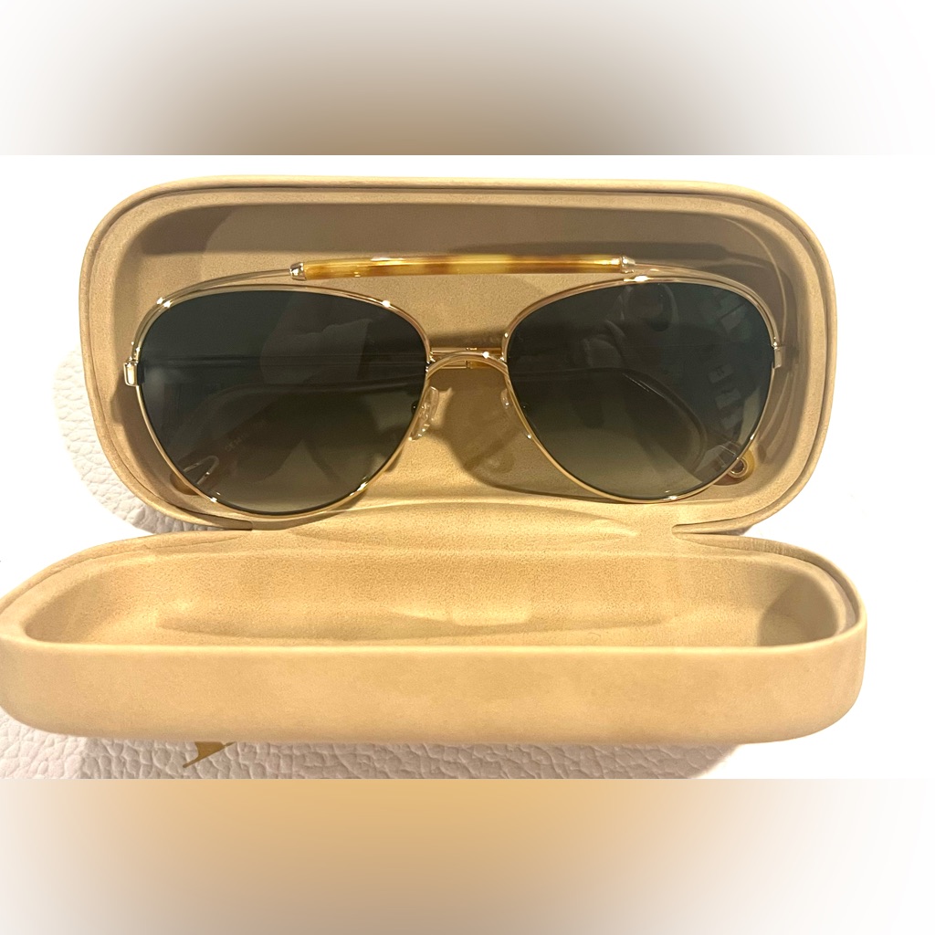 Chloe Gold Aviator Sunglasses
